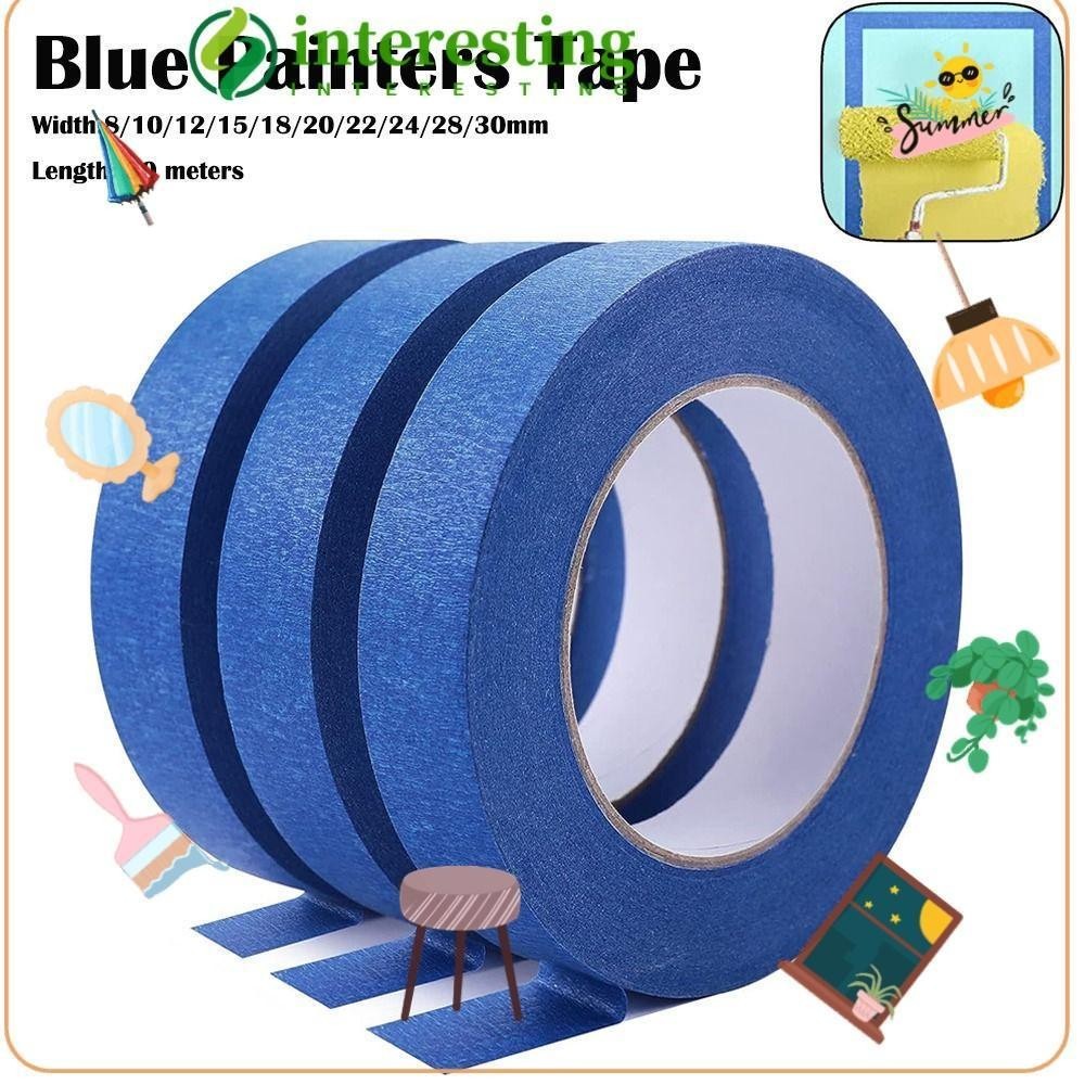 INTERESTING Blue Painters Tape, Temperature Resistance Multi Size