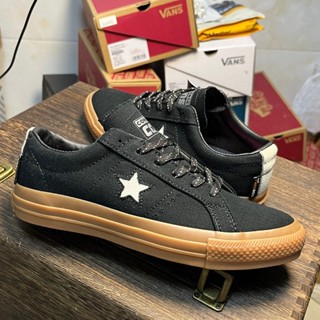 Converse One Star Pro Raw Rubber Black Low-top Casual Sneakers 