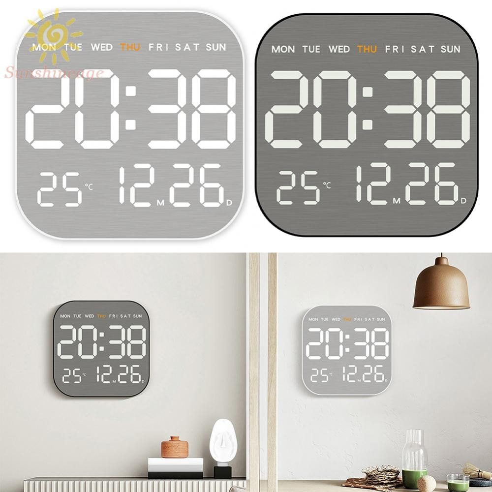  sunage electronic wall clock with easy read display of time date and