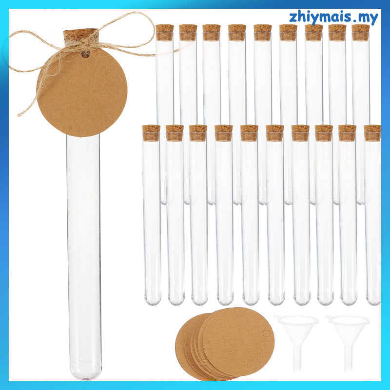 Plastic Test Tubes DIY Set Gum Gumballs Tester with Cork Stoppers Candy