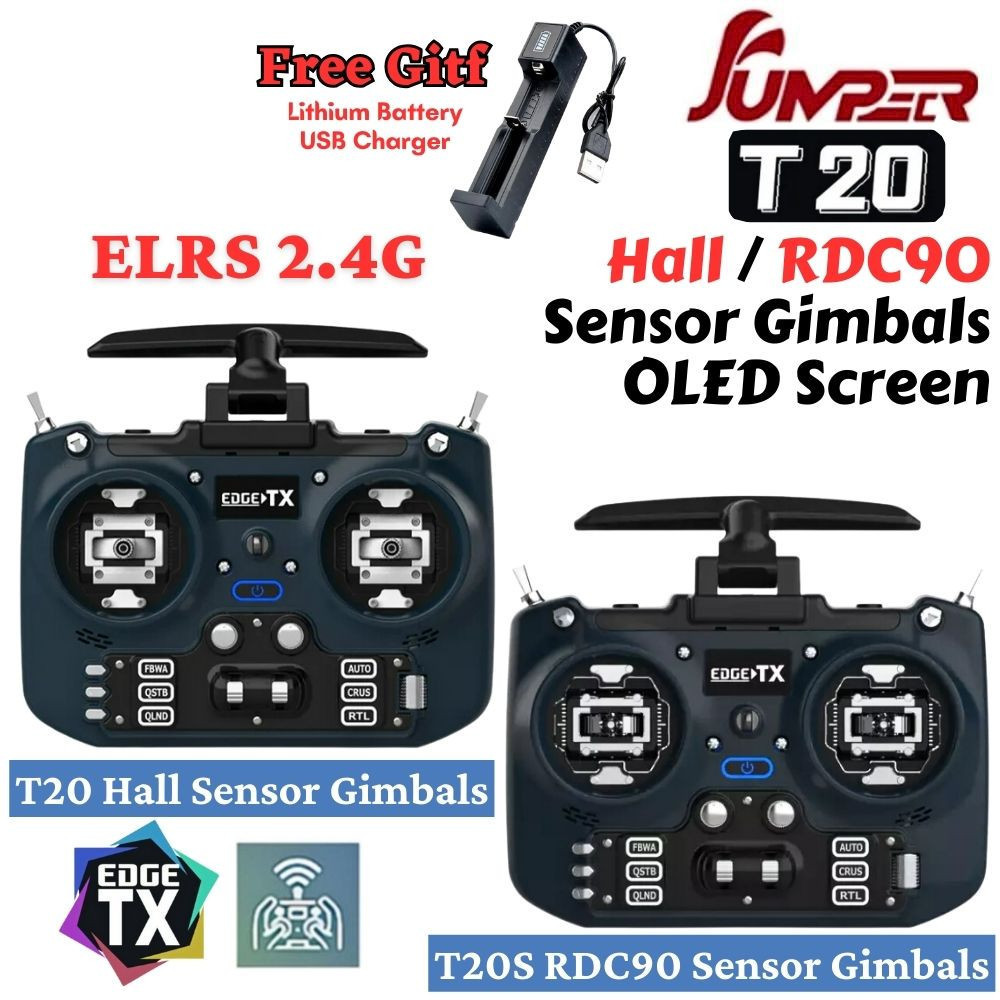 Jumper T20 T-20 T20S T-20S ELRS 2.4GHz Hall/RDC90 Sensor Gimbals OLED ...