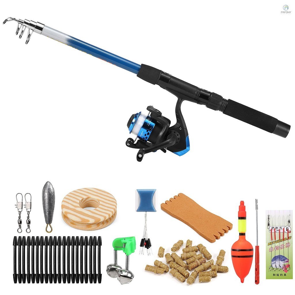 Combo Pole Set Reel Lures Full tackle bag 1 8 m Rod [ ] Kit Telescopic
