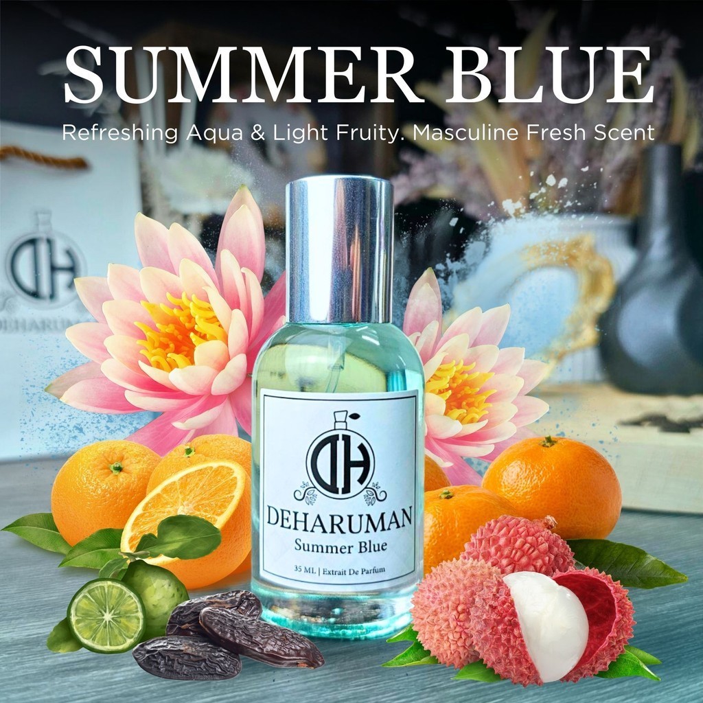 M8 Summer Blue By DeHaruman Fresh Fruity Aquatic Men Perfume Shopee