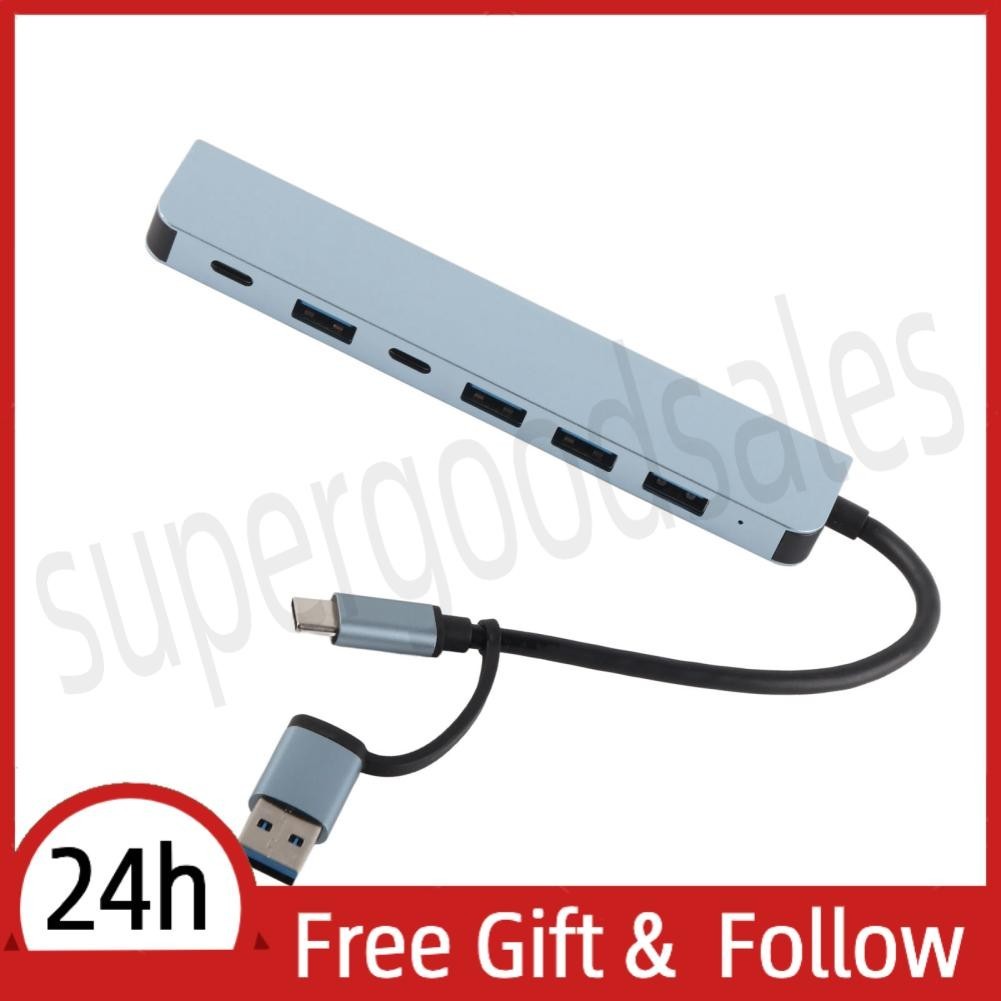 Supergoodsales Type C Hub 7 Ports High Speed Transmission Aluminium