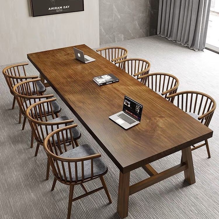 Solid Wood Dining Table Household Modern Table Rectangular Large ...