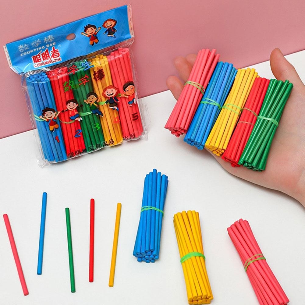 100pcs/Pack Math Sticks Educational Teaching Arithmetic Counting Stick ...