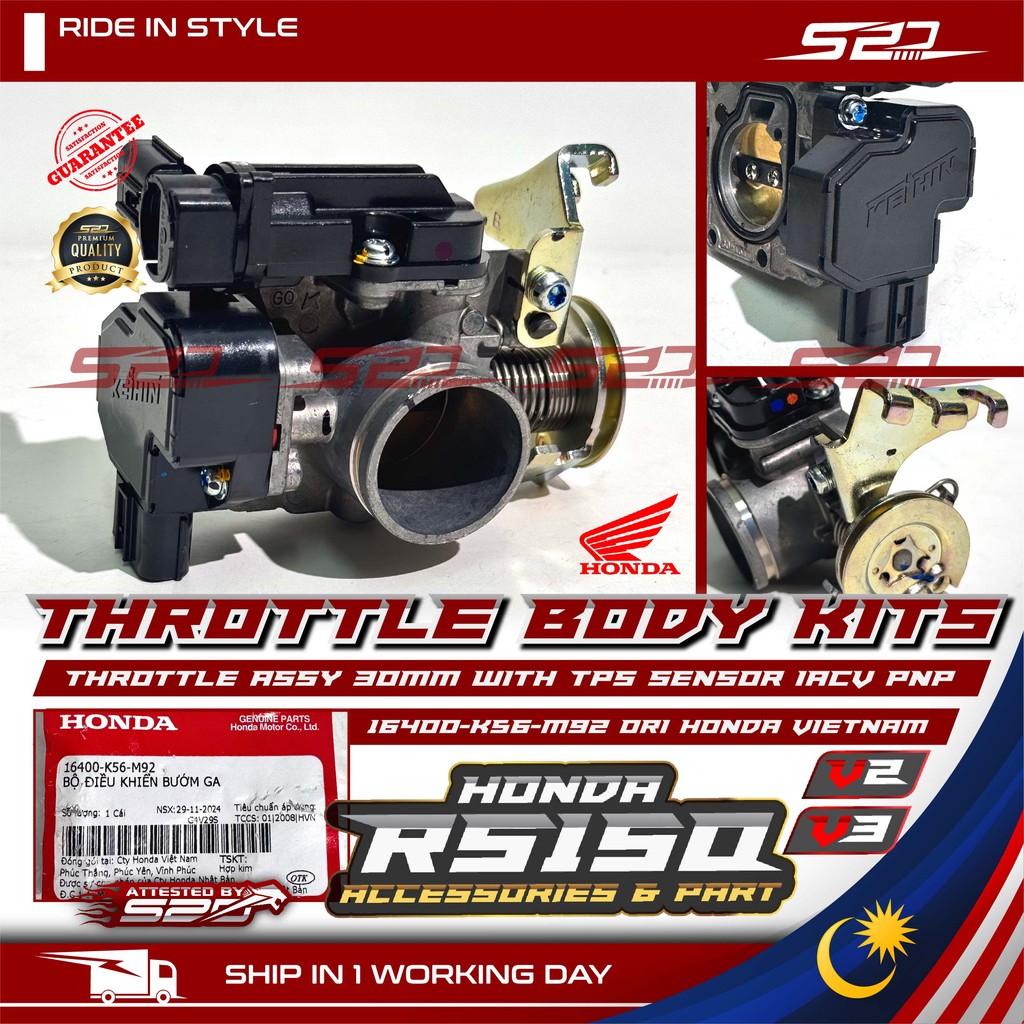 Throttle Body Kits ORI HONDA VIETNAM RS150 V2 V3 RSX WINNER X 16400-K56 ...
