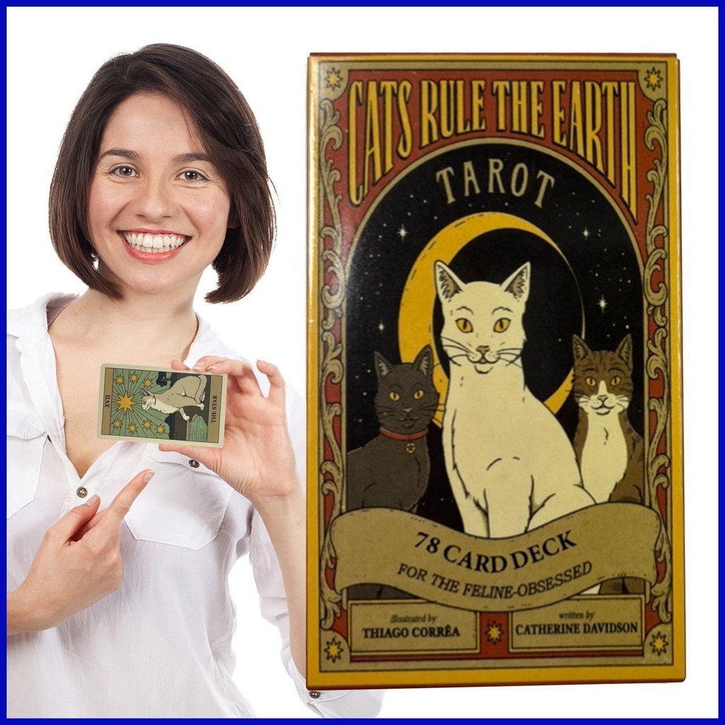 Cat Rule The Earth Tarot 78pcs Tarot Deck Card Game For Fortune Telling 