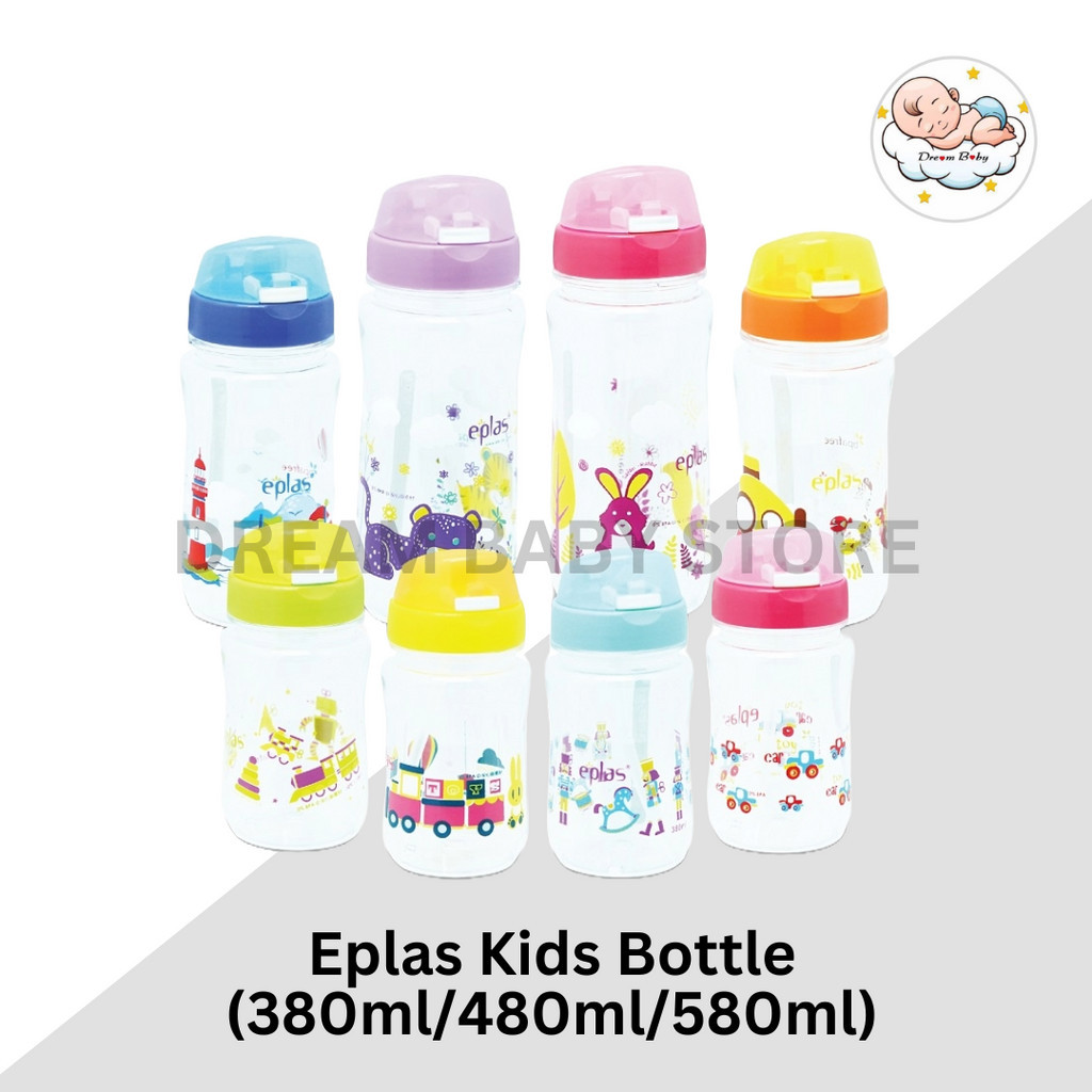 EPLAS KIDS Water Bottle With Straw,/-380ml/-480ml/-580ml | Shopee Malaysia