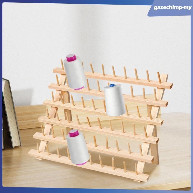 [GazechimpMY] Sewing Thread Stand, Wooden Spool Holder, Storage Spool ...