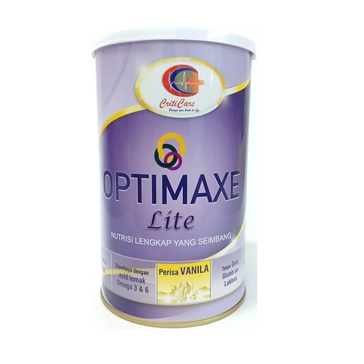 CRITICARE OPTIMAXE LITE VANILLA (400GMX1'S) (EXP:07/2025) | Shopee Malaysia