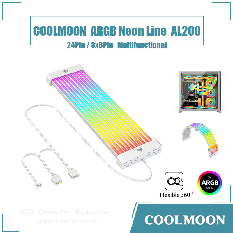 COOLMOON graphics card ARGB LED PC motherboard synchronization cable ...