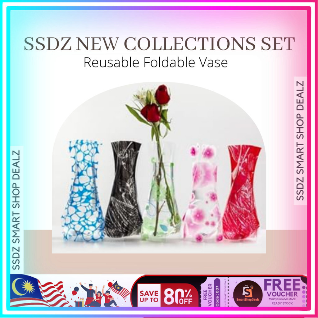 SSDZ【5PCS PER SET】Home Deco Ecofriendly PVC Collapsible Plastic