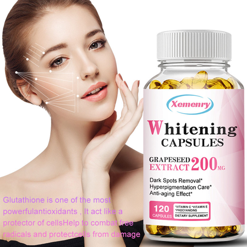 Collagen Peptide Whitening Capsules Contains Vitamin C, Vitamin E