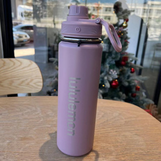 Lululemon Bottle 24oz/710ml Sports Water Bottle Portable Wide Mouth Water  Bottles Double Insulated Ice Water Bottle No Sweat Gym Bottle