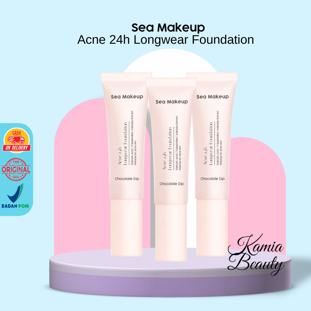 Kamia Sea Makeup Acne 24h Longwear Foundation Full Coverage | Shopee ...