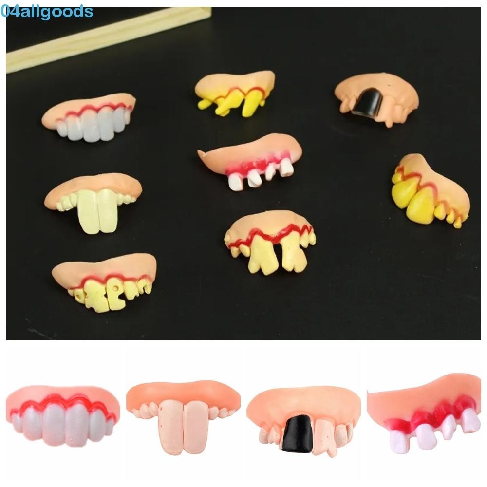 ALLGOODS Fake Denture Teeth, Rubber Shocker Funny Dentures, False ...