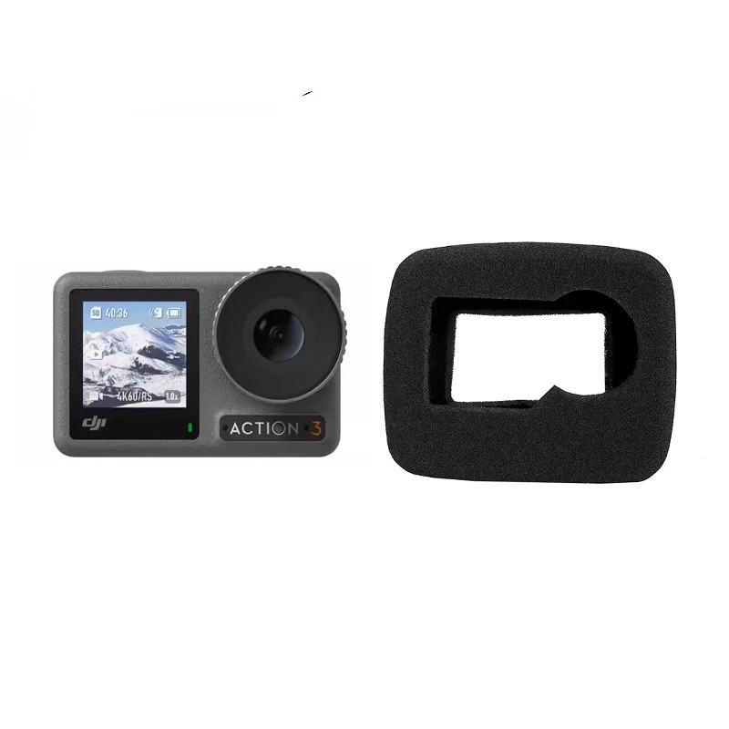 Éponge Pare-vent (Windslayer) Pour Caméra DJI Osmo Action 3/4 - Réduit Le Bruit Du Vent - En Mousse, Léger Et Flexible