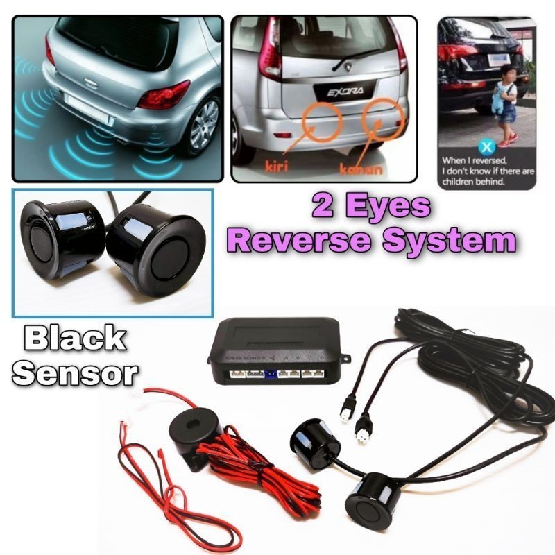 CAR PARKING ASSISTANT REVERSE SENSOR 2 EYE All Model Perodua Proton ...