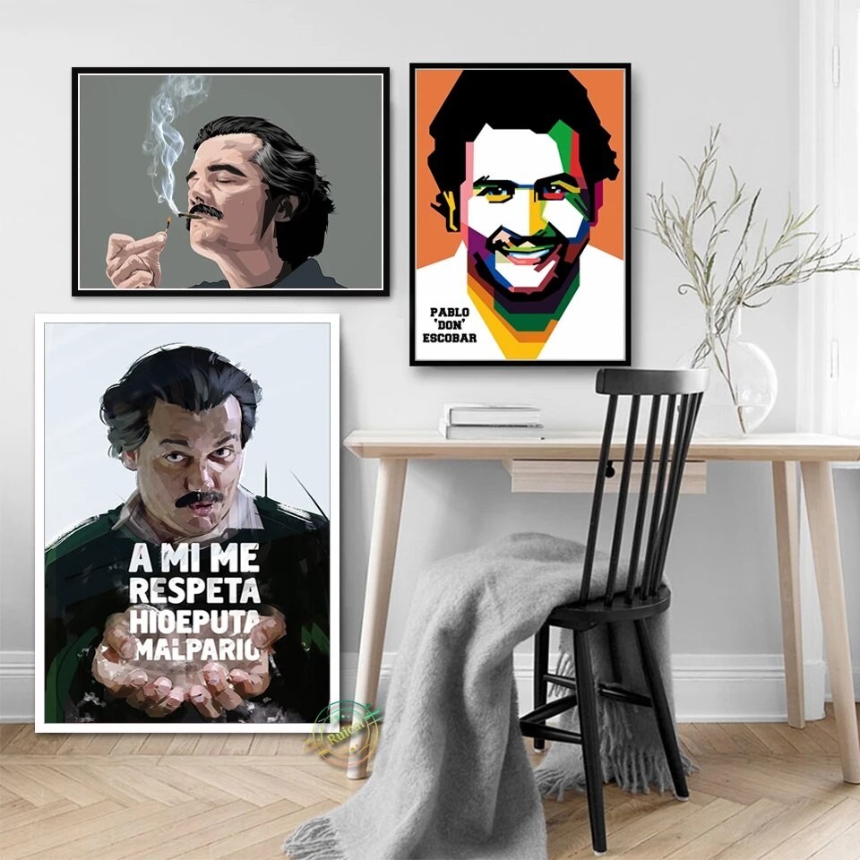 Pablo Escobar Character Poster Legend Retro Posters and Prints Painting ...