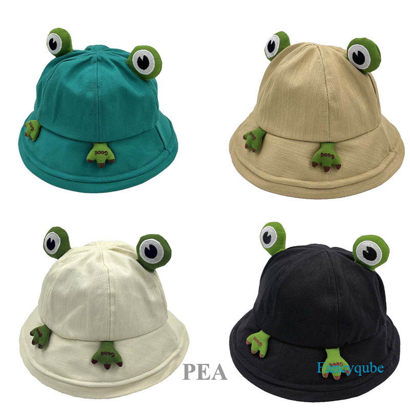 PEA Cute Frog Hat Cap Woman Lady Adult Kids Fisherman Sun Hat Outdoor ...