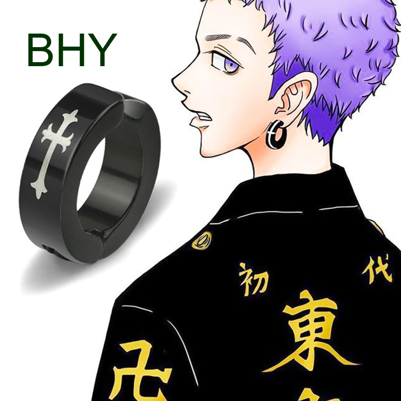bhy Anime Tokyo Revengers Mitsuya Takashi Earrings Cosplay Ear Clip