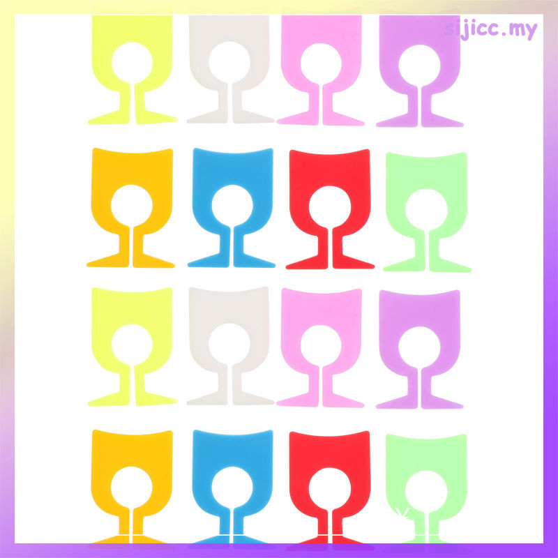 sijicc 16 Pcs Hanger Tags Wine Glass Marker Red Glasses Cup Shape