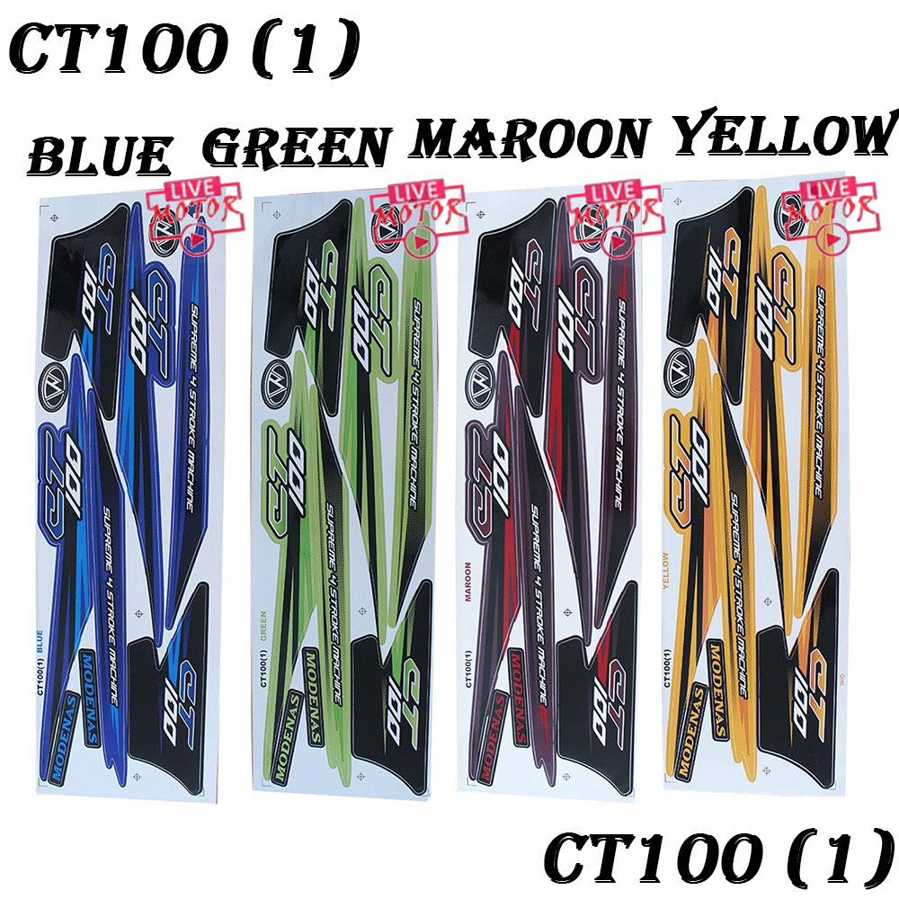 CT100 (1) Body Stripes 4 Colours | Shopee Malaysia