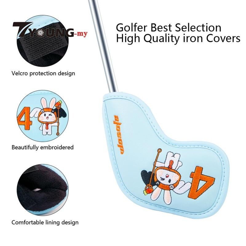 [ 9Pcs Golf Iron Club Head Covers Set, Lightweight Golf Wedge Covers