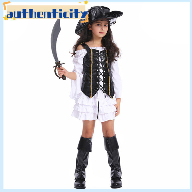 AUT 98% Polyester+2% Spandex Girls Pirate Party Costume Cosplay ...