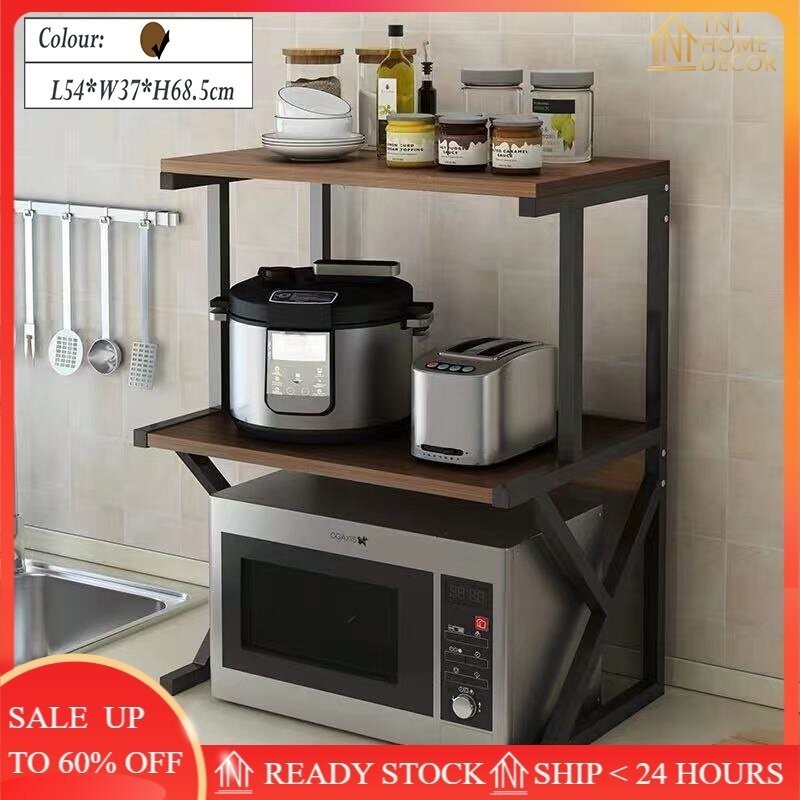 TNT 2/3 Tiers Kitchen Microwave Oven Storage Racks Household Baking ...