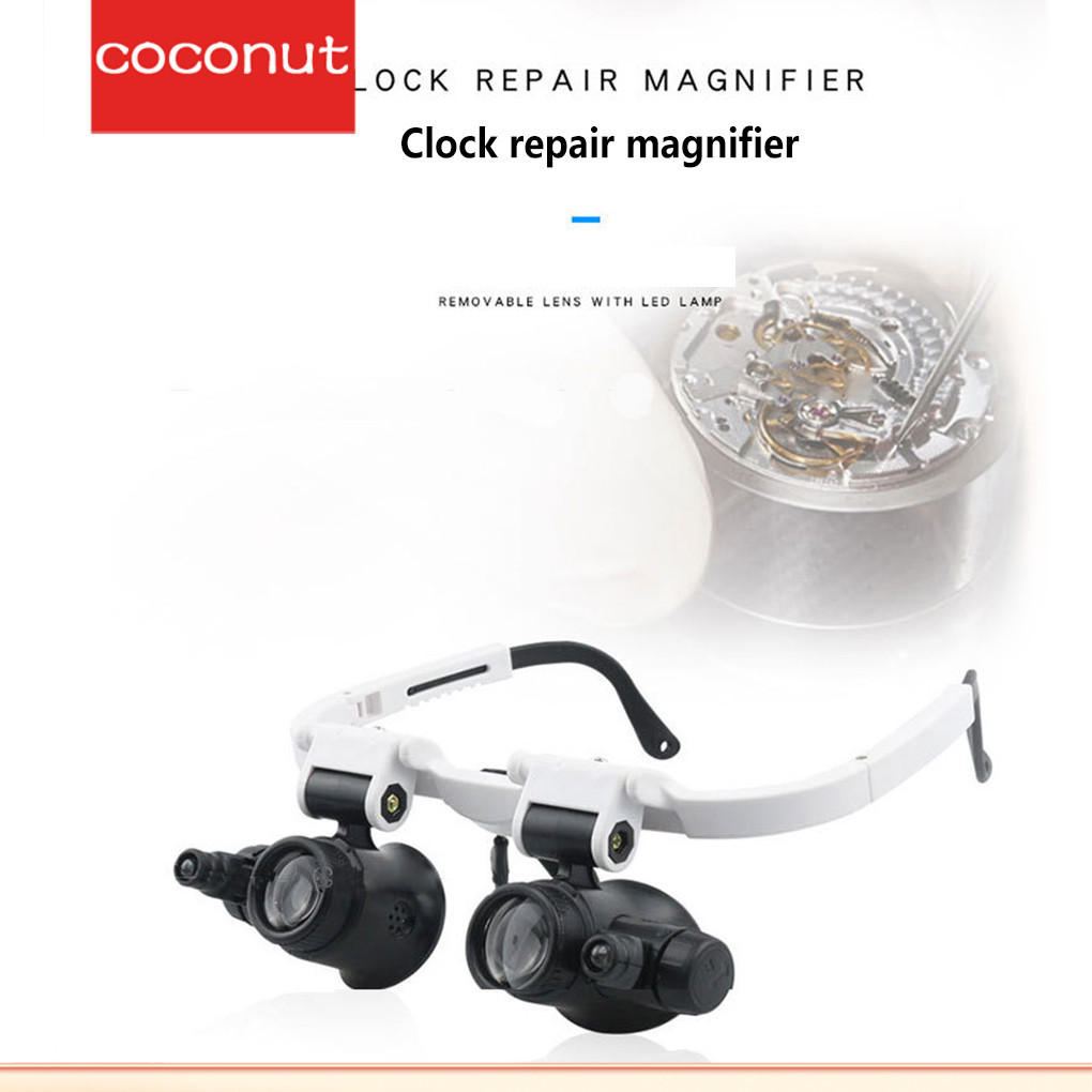 【Coco】Head Magnifier Jewelry Watch Phone Repair Light Jeweler Loupe