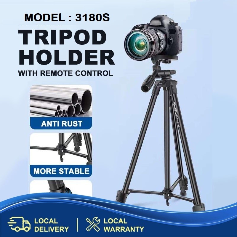 Tripod 3180s with Bluetooth Remote Tripod Live Self Timer Camera ...