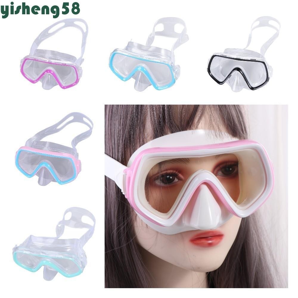 YISHENG Child Diving Mask, PC Glass with Nose Cover Kids Swim Goggles ...