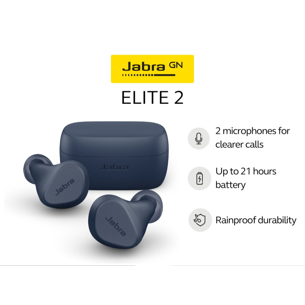 Jabra ELITE 2 Noise isolating True Wireless Earbuds Shopee