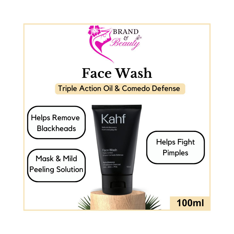 Kahf Triple Action Oil And Comedo Defense Face Wash I For Acne-prone ...