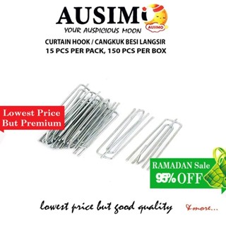 Up to 100 PCS/PACK] Curtain Hook / Cangkuk Langsir (Single S End 4Prong  Pleat Adjustable) - CH101 103 104 107 8406 8430