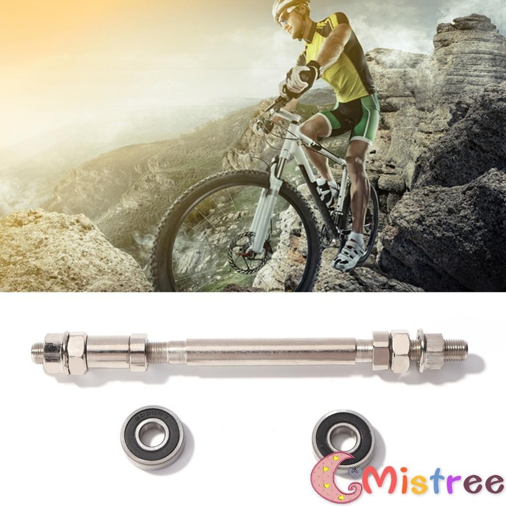 Bike Front Rear Wheel Hub Axle with 2 Bearings Bicycle Spindle Shift ...