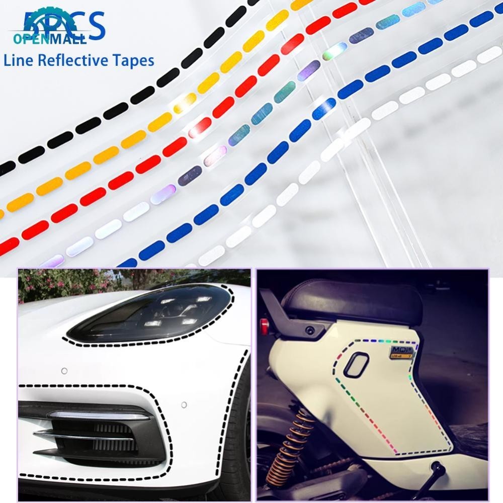 OPENMALL 5Pcs Car Motorcycles Line Reflective Stickers DIY Auto Wheel ...