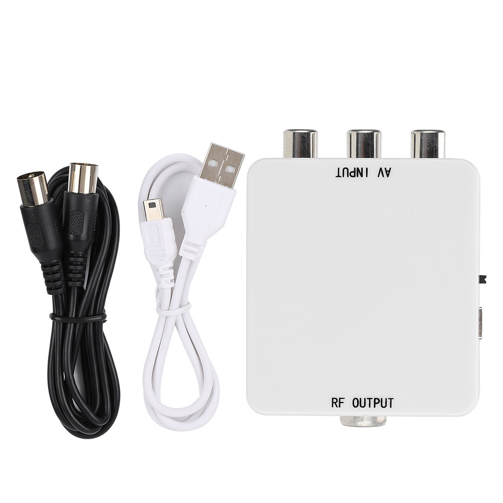 Bamaxis Mini AV To RF Signal Converter Adapter TV Switcher Input Port ...