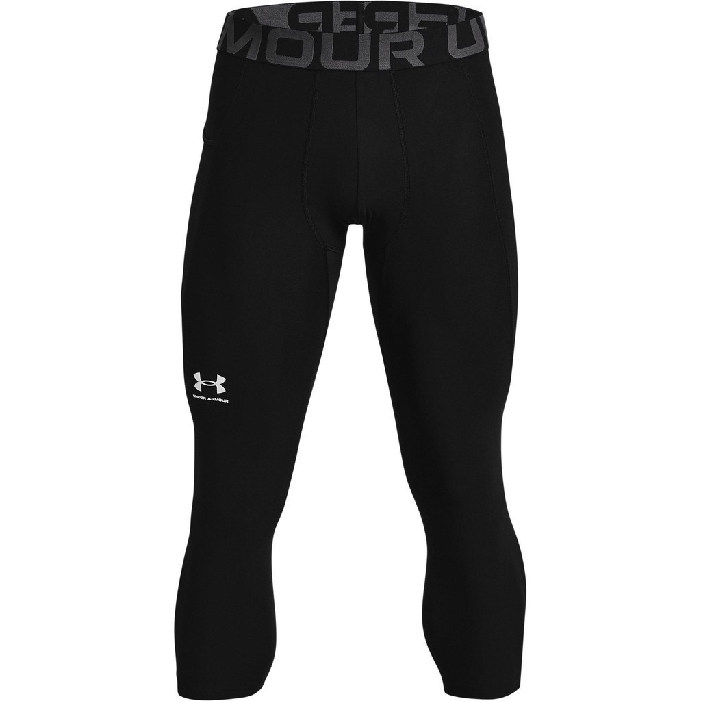 Under Armour Mens Heat Gear Armour Three Quater Mens Leggings Black White Sports Direct Shopee Malaysia