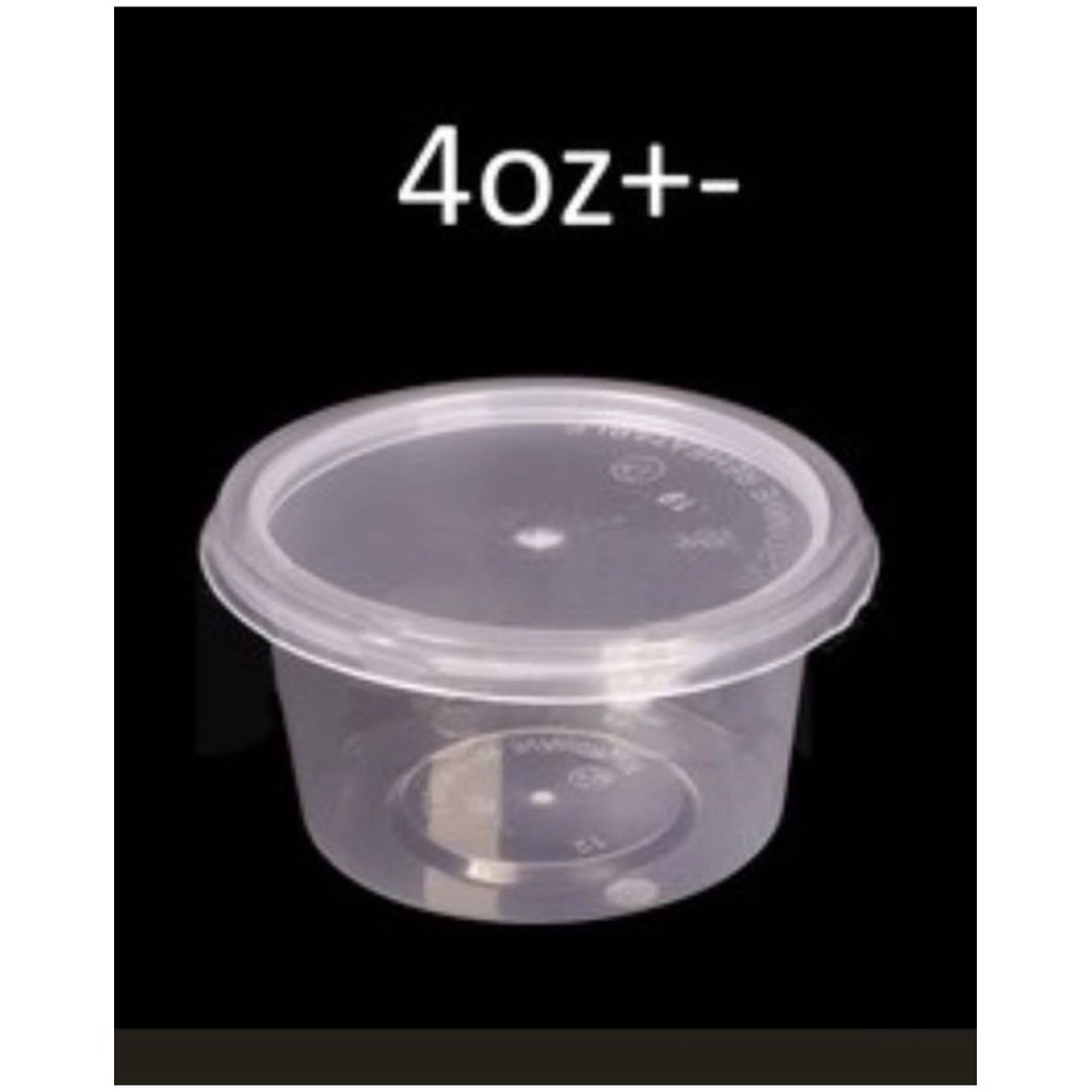 MICROWAVABLE ROUND CONTAINER & LID 4OZ T4 (20 SETS) | Shopee Malaysia