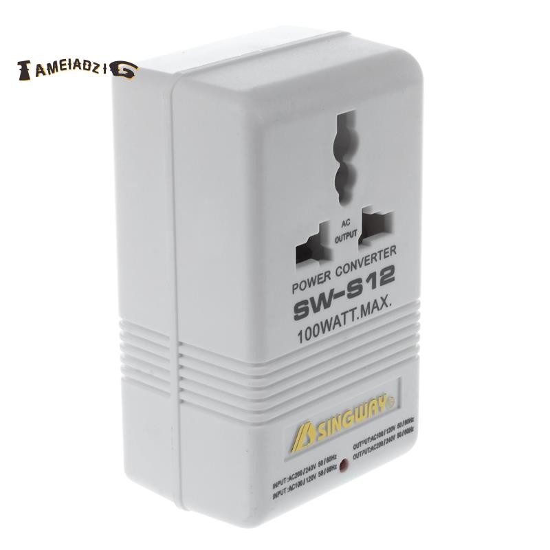 100W Voltage Converter – Step-Up/Down Travel Adapter AC110V/120V To 220V/240V – Compact & Portable For Small Appliances