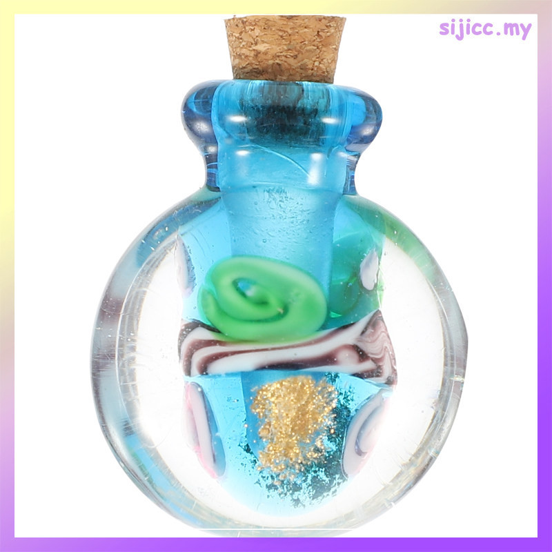 sijicc Glass Diffuser Refillable Car Air Freshener Necklace Vase Oil