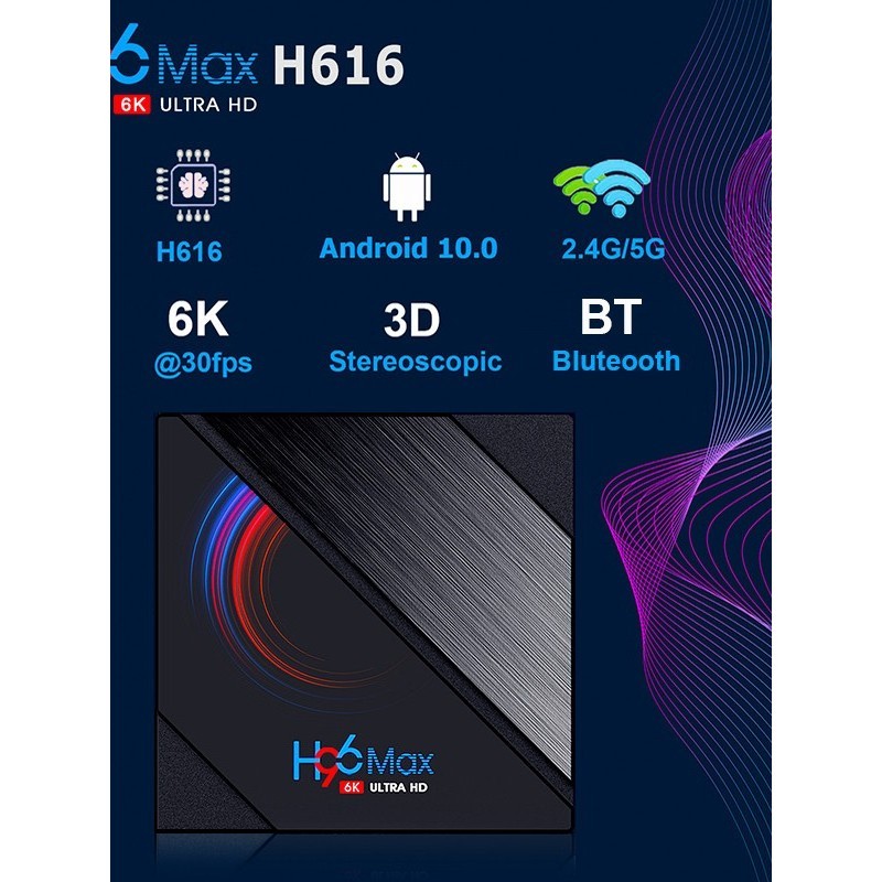 Android 11.0 TV Box H96 MAX RK3566 Quad Core 8GB RAM 64GB ROM with Dual  Wi-Fi 2.4G/5.0G, BT 4.0/ 3D Ultra HD 8K/ H.265/ 1000M LAN/ USB 3.0 Smart TV