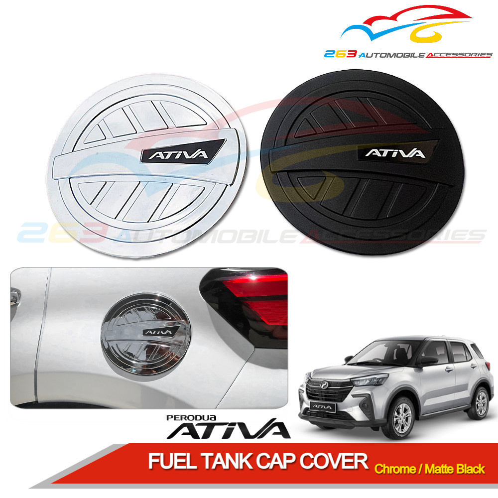 PERODUA ATIVA 2021-2023+ FUEL TANK CAP COVER (CHROME / BLACK) | Shopee ...