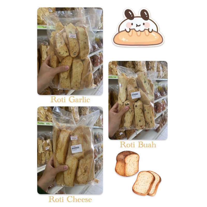Roti Kering 500g [Garlic/Cheese/Buah] | Shopee Malaysia