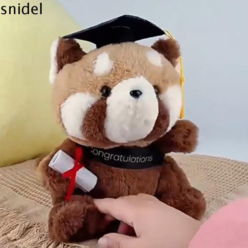 SNIDEL Bachelor Raccoon Plush Toy, Stuffed Soft Doctor Cap Raccoon Doll ...
