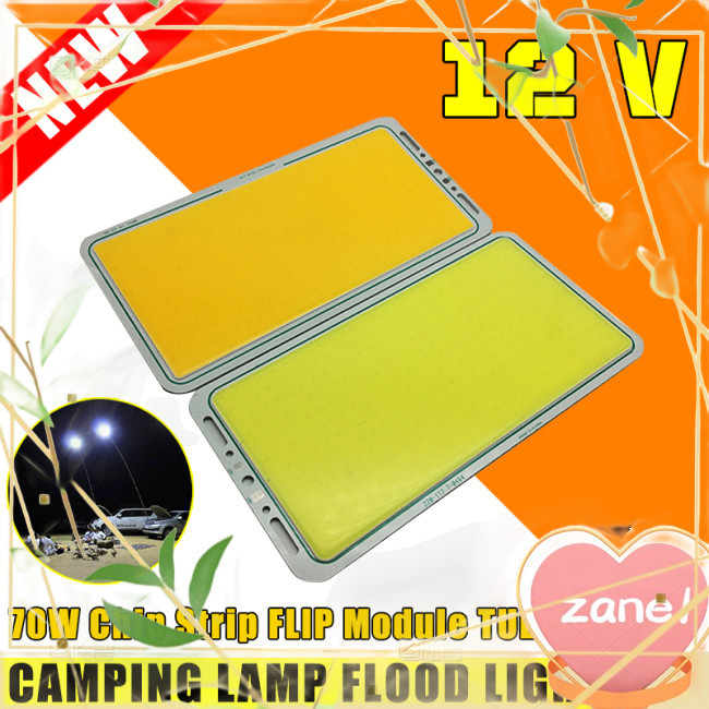 ZANE DC 12V COB LED Panel Light 70W Chip Strip FLIP Module TUBE Camping Lamp Flood lights