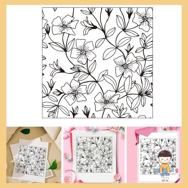 SA Flower Wall Clear Stamps Vintage Silicone Seal for DIY Scrapbooking ...